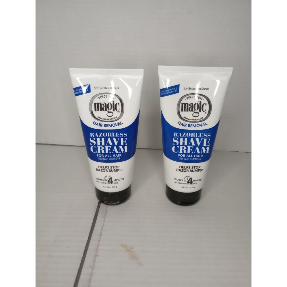 Magic Razorless Shave Cream Regular Strength For All Hair 6oz Helps Stop Razor B